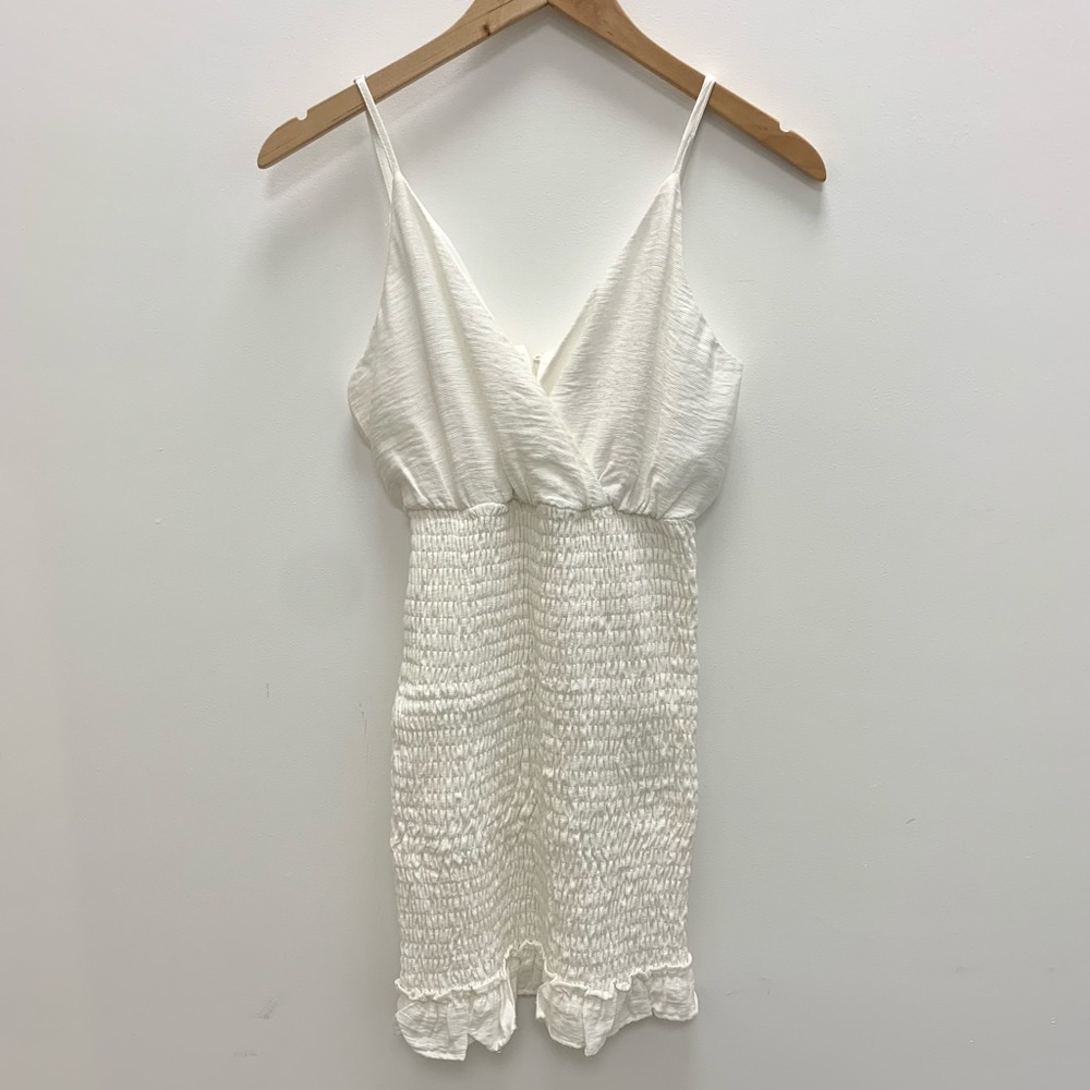 Saints & Secrets Smocked White Mini Dress - Picture 2 of 9
